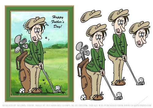 Happy Fathers Day Golf Topper
