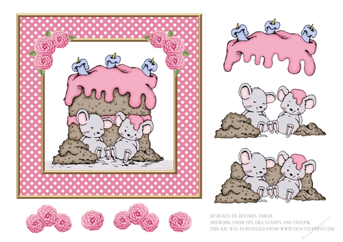 Cute Critters - Yummy Cake - Birthday Topper