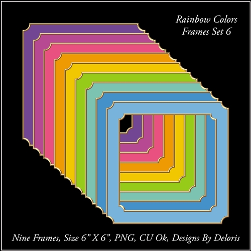 Frames Set 6 (Rainbow Color Palette)