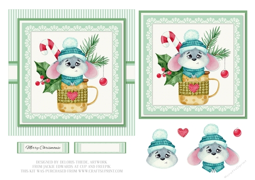 Merry Chrismouse Teacup Topper