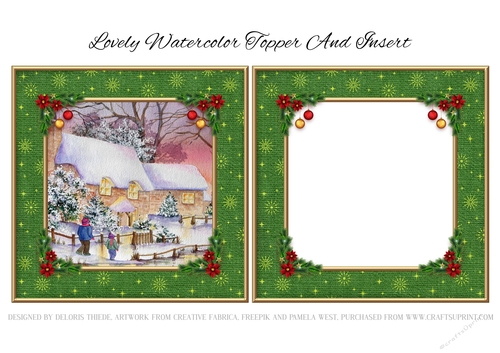 Lovely Watercolor Winter Scene