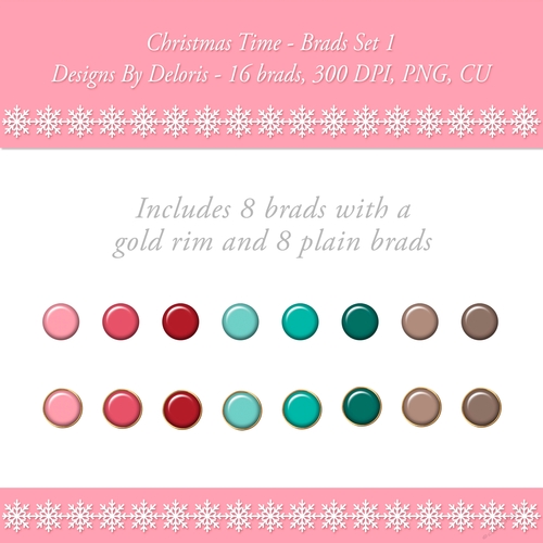 Brads Set 1 (Christmas Time Colors)