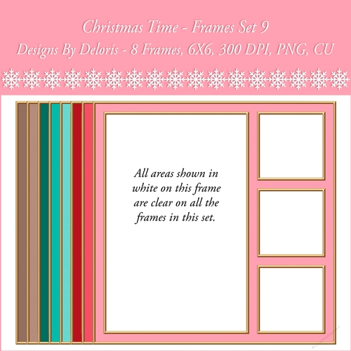 Frames Set 9 (Christmas Time Colors)