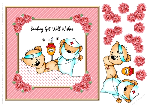 Cute Teddy Bears - Sending Get Well Wishes