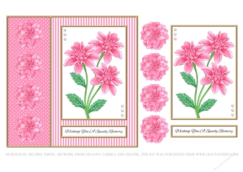 Wishing You A Speedy Recovery (Pink Dahlias)