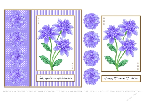 Wishing You A Speedy Recovery (Purple Dahlias)