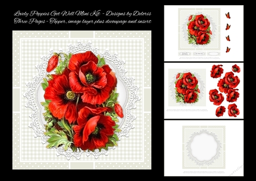 Lovely Poppies Get Well Topper