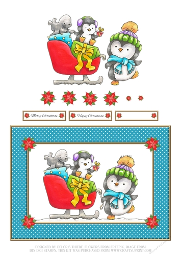 Cute Critters Holiday Topper (Card Two)