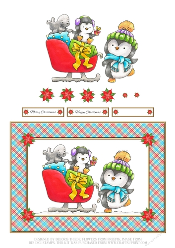 Cute Critters Holiday Topper (Card Three)