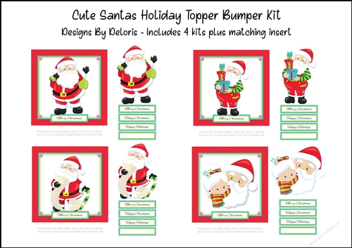 Cute Santa Holiday Toppers Bumper Kit