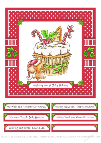 Cupcake Cuties Jolly Holiday Topper