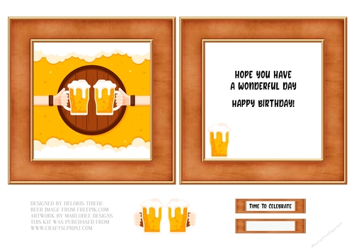 Time To Celebrate - Beer Topper Plus Insert