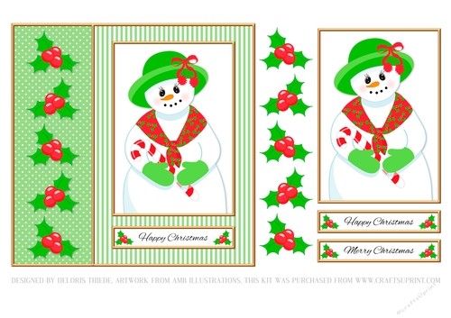 Cute Little Snowlady Holiday Topper