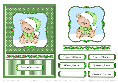 Cute Critters Holiday Topper (Card Two)