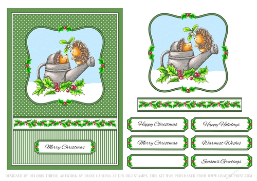 Cute Critters Holiday Topper (Card Eight)