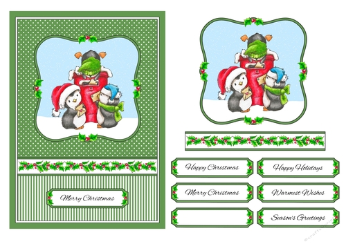 Cute Critters Holiday Topper (Card Nine)