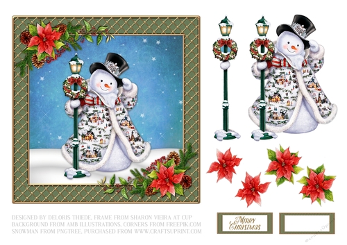 Happy Little Snowman Holiday Topper