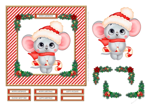 Cute Little Mouse Holiday Topper