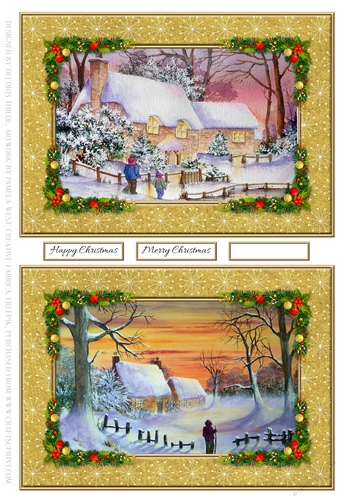 Lovely Watercolor Holiday Toppers