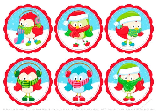 Cute Little Birdies Holiday Toppers