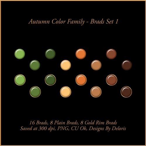 Brads Set 1 (Autumn Color Family)