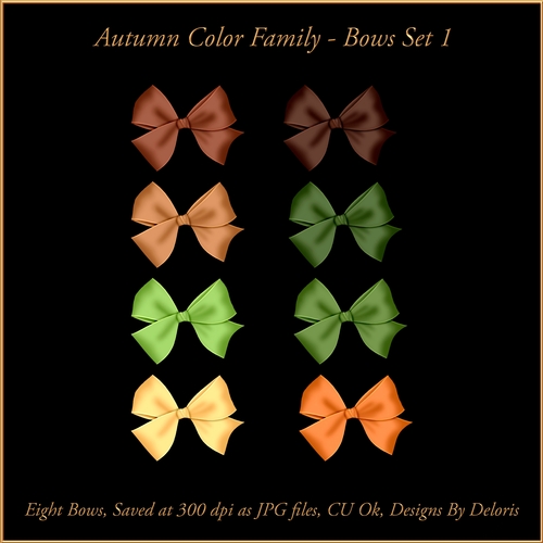Bows Set 1 (Autumn Color Family)