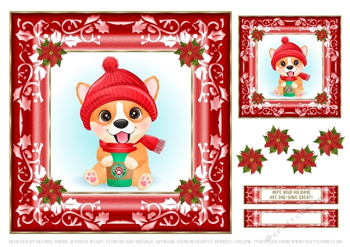 Cute Puppy Holiday Topper #1
