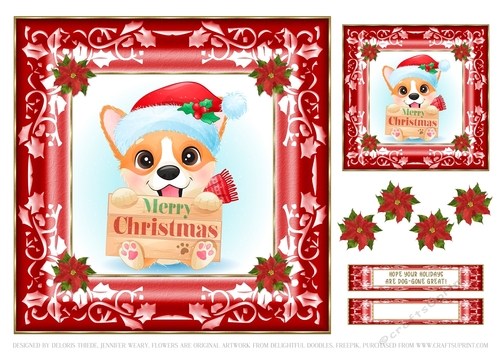 Cute Puppy Holiday Topper #2