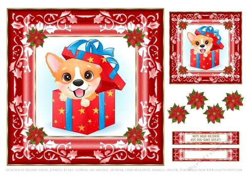 Cute Puppy Holiday Topper #6