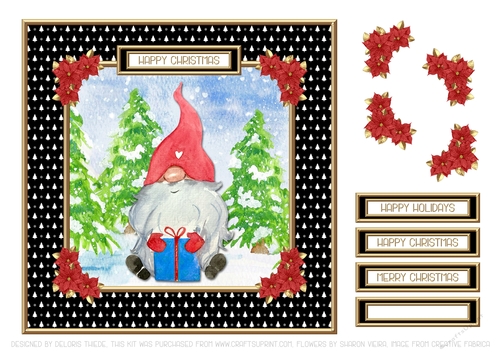 Cute Little Gnomes Holiday Topper #1