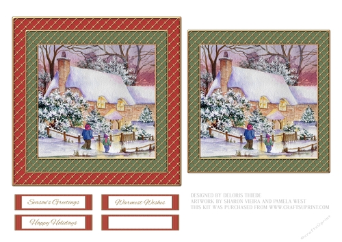Lovely Watercolor Winter Scene