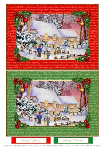 Lovely Watercolor Holiday Toppers