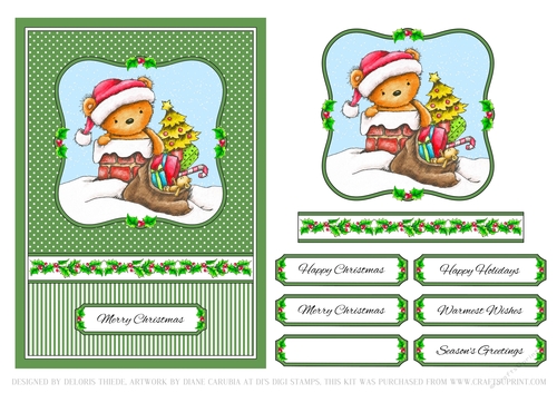Cute Critters Holiday Topper Card Two
