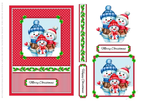 Cute Little Snow Family 