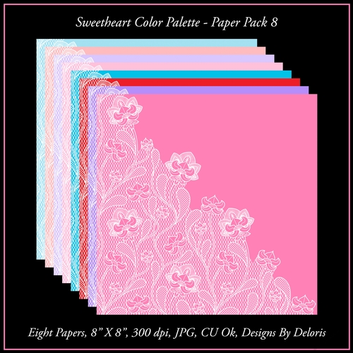 Sweetheart Color Palette - Paper Pack 8