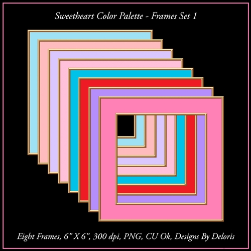 Sweetheart Color Palette - Frames Set 1