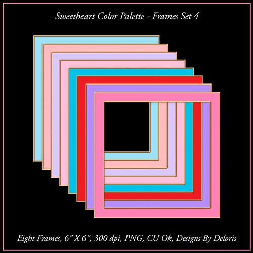 Sweetheart Color Palette - Frames Set 4