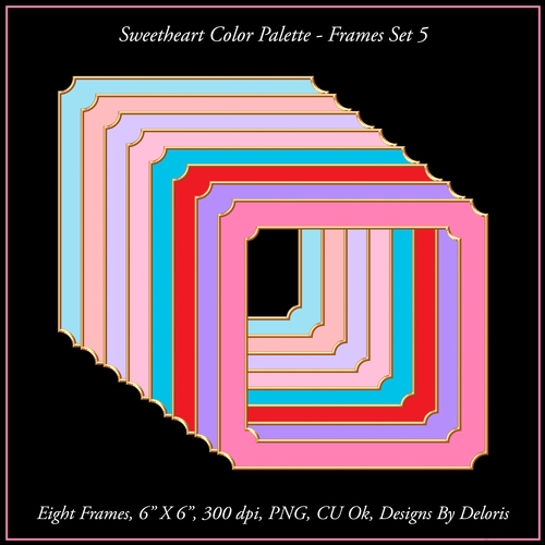 Sweetheart Color Palette - Frames Set 5