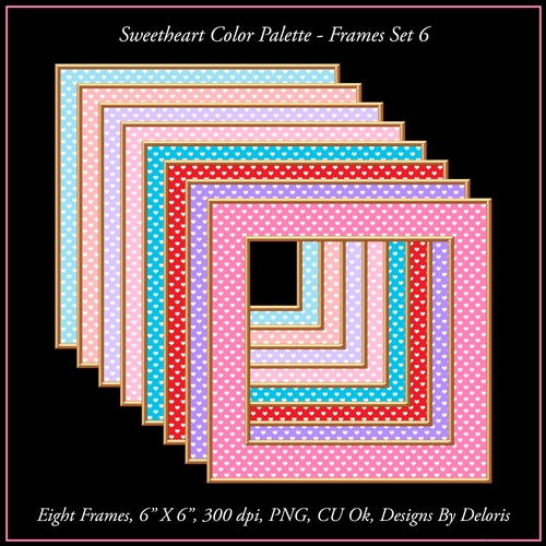 Sweetheart Color Palette - Frames Set 6