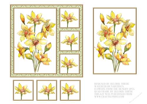 Lovely Watercolor Narcissus Card Four
