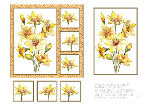 Lovely Watercolor Narcissus Card Five