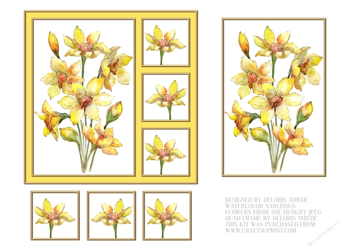 Lovely Watercolor Narcissus Card Six