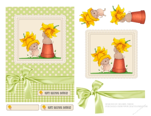 Cute Critters - Happy Blooming Birthday