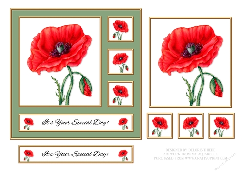 Lovely Poppies - Special Day (Green)