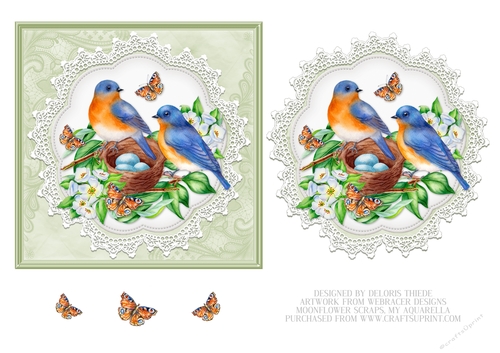 Lovely Birds Nest Floral Topper