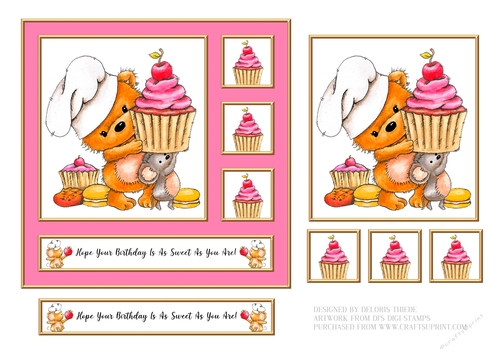 Cute Critters Birthday Topper (One)