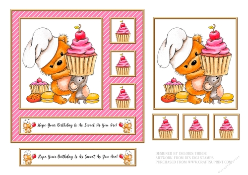 Cute Critters Birthday Topper (Two)