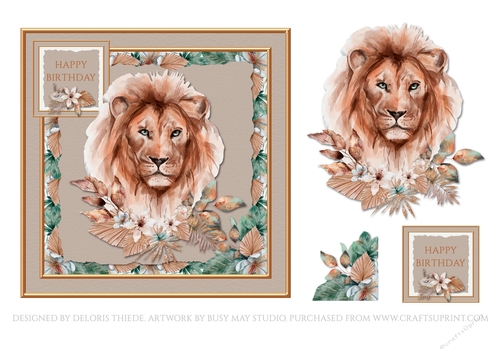 Jungle Card One - Lion