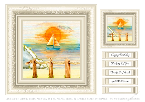 Lovely Coastal Scene - Card One