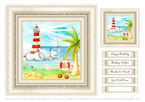 Lovely Coastal Scene - Card Three